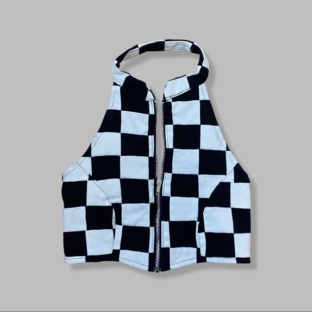 AMERICAN VINTAGE CHECKERED HALTER